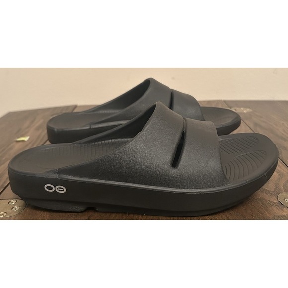 OOFOS Shoes - OOFOS Ooahh Sport Unisex Black Slide Slipper Recovery Sandals Sz Men 5 Women 7